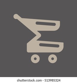  Cart  icon. Flat design.