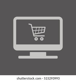  Cart  icon. Flat design.