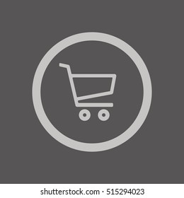  Cart  icon. Flat design.