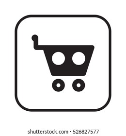   Cart  icon. Flat design.