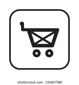   Cart  icon. Flat design.