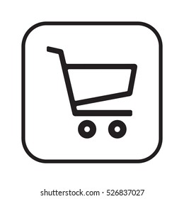  Cart  icon. Flat design.