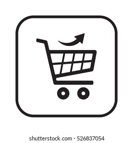  Cart  icon. Flat design.