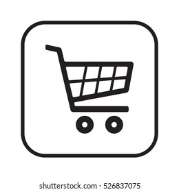  Cart  icon. Flat design.