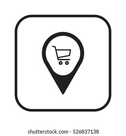  Cart  icon. Flat design.