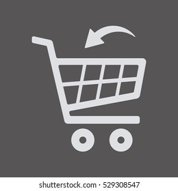  Cart  icon. Flat design.
