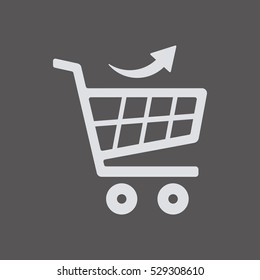  Cart  icon. Flat design.