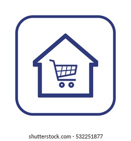  Cart  icon. Flat design.