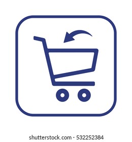  Cart  icon. Flat design.