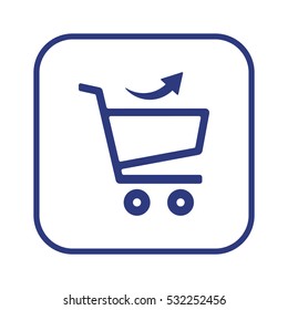  Cart  icon. Flat design.