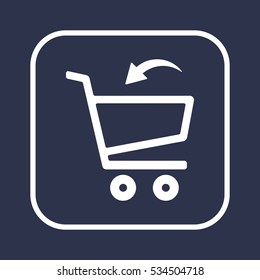  Cart  icon. Flat design.