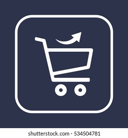  Cart  icon. Flat design.