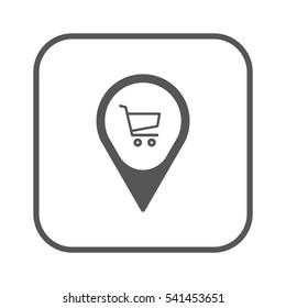  Cart  icon. Flat design.