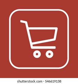  Cart  icon. Flat design.