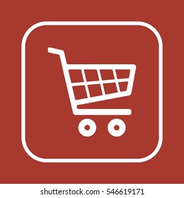  Cart  icon. Flat design.