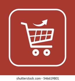  Cart  icon. Flat design.