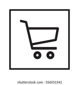  Cart  icon. Flat design.