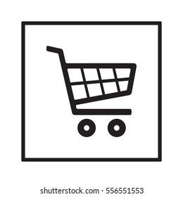  Cart  icon. Flat design.