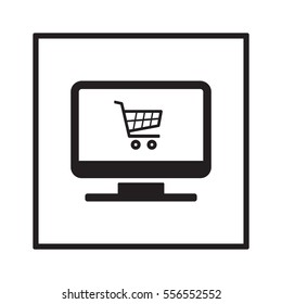  Cart  icon. Flat design.