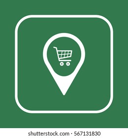  Cart  icon. Flat design.