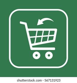  Cart  icon. Flat design.