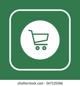  Cart  icon. Flat design.