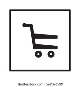   Cart  icon. Flat design.