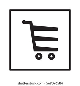   Cart  icon. Flat design.