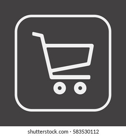 Cart  icon. Flat design.