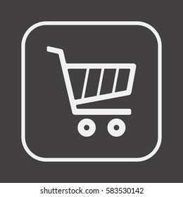  Cart  icon. Flat design.