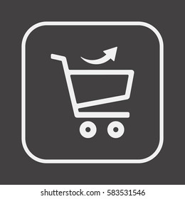  Cart  icon. Flat design.