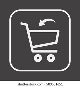  Cart  icon. Flat design.