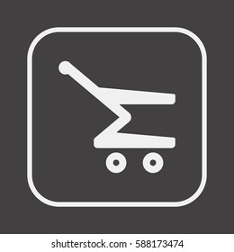   Cart  icon. Flat design.