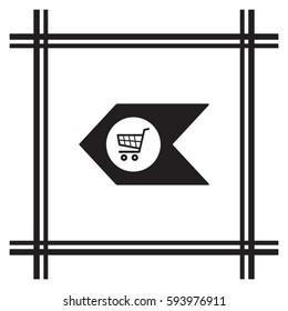  Cart  icon. Flat design.