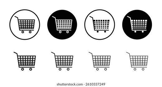 Cart icon Flat fill set collection
