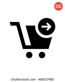 Cart Icon Flat Style Isolated Vector Illustration