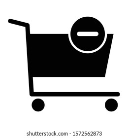 cart icon glyph vector design