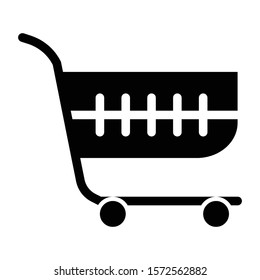 cart icon glyph vector design