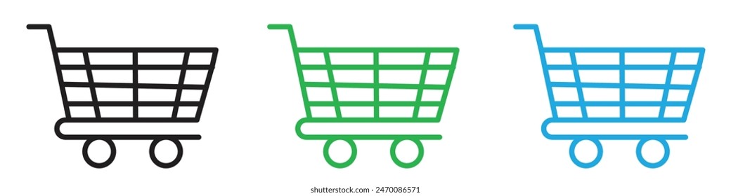 Cart icon illustrating shopping and retail transactions, suitable for e-commerce platforms, grocery stores, and retail businesses