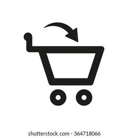   cart   icon,  isolated. Flat  design.