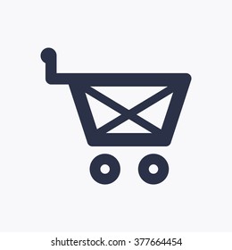  Cart   icon,  isolated. Flat  design.