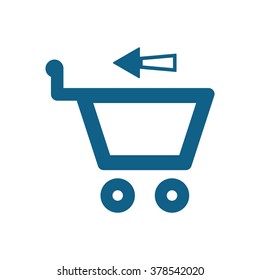  Cart icon,  isolated. Flat  design.