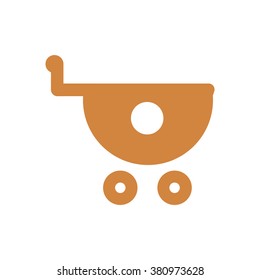  Cart  icon,  isolated. Flat  design.
