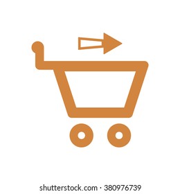  Cart   icon,  isolated. Flat  design.
