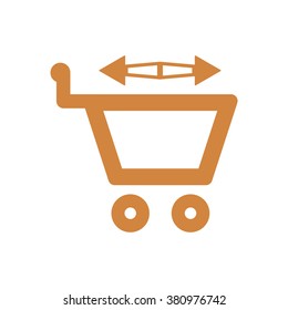  Cart  icon,  isolated. Flat  design.