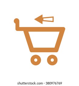  Cart  icon,  isolated. Flat  design.