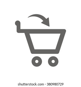  Cart  icon,  isolated. Flat  design.