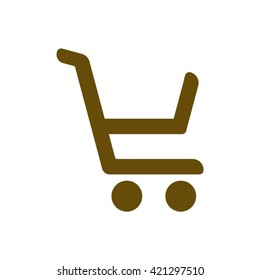 cart  icon,  isolated. Flat  design.