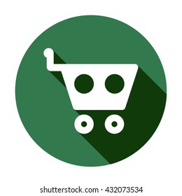 Cart  icon,  isolated. Flat  design.