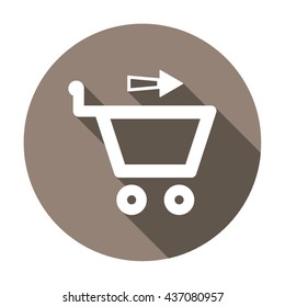 Cart  icon,  isolated. Flat  design.